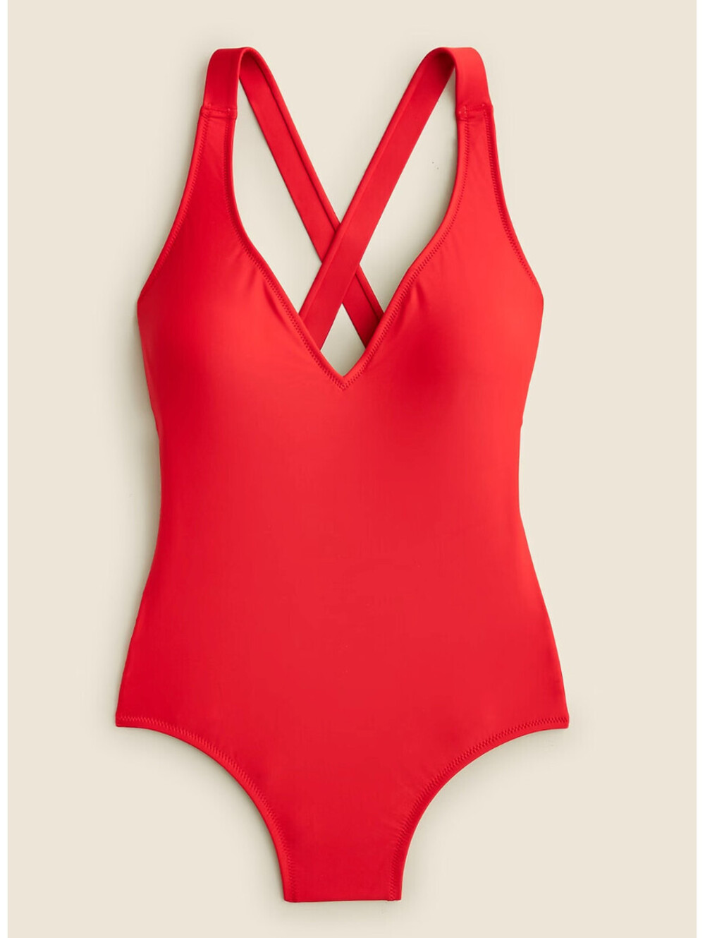 J.CREW Venetian red one-piece non-wired DD plunge swimsuit size 22DD NWT